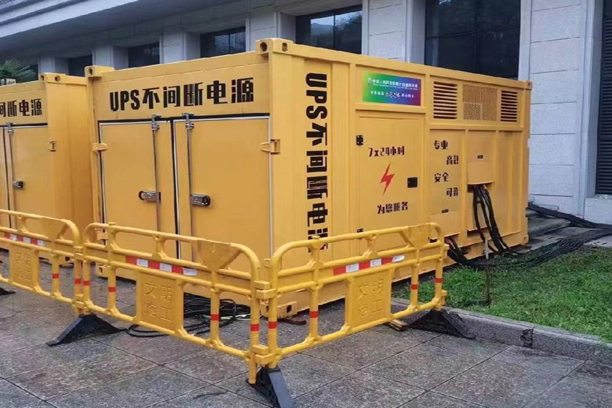 双牌发电机租赁施工现场