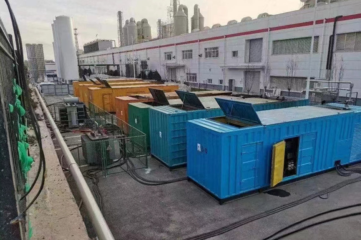 双牌发电机租赁施工现场